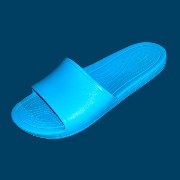 Electric Blue CROCS Sloan Flip Flop Slides Sandals Size W 9 - Picture 7 of 7